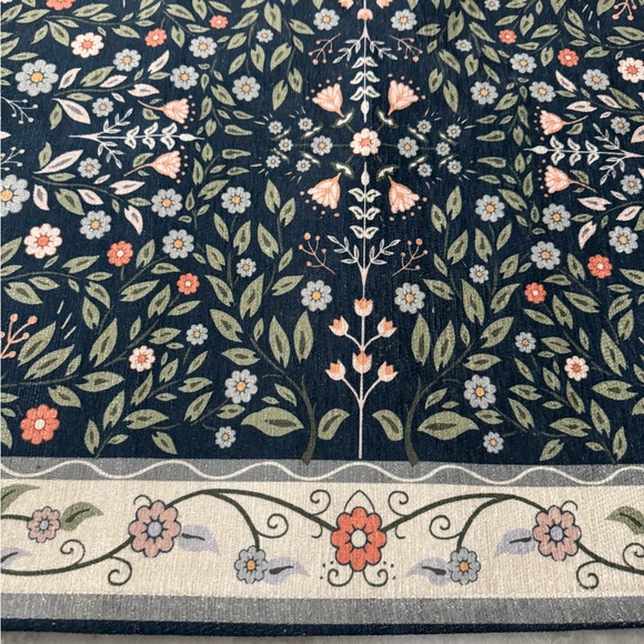 Floral Patterned Area Rug - Picture 2 of 4